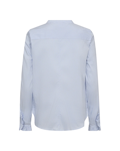 Mos Mosh - MMMattie Flip Stripe Skjorte - Light Blue